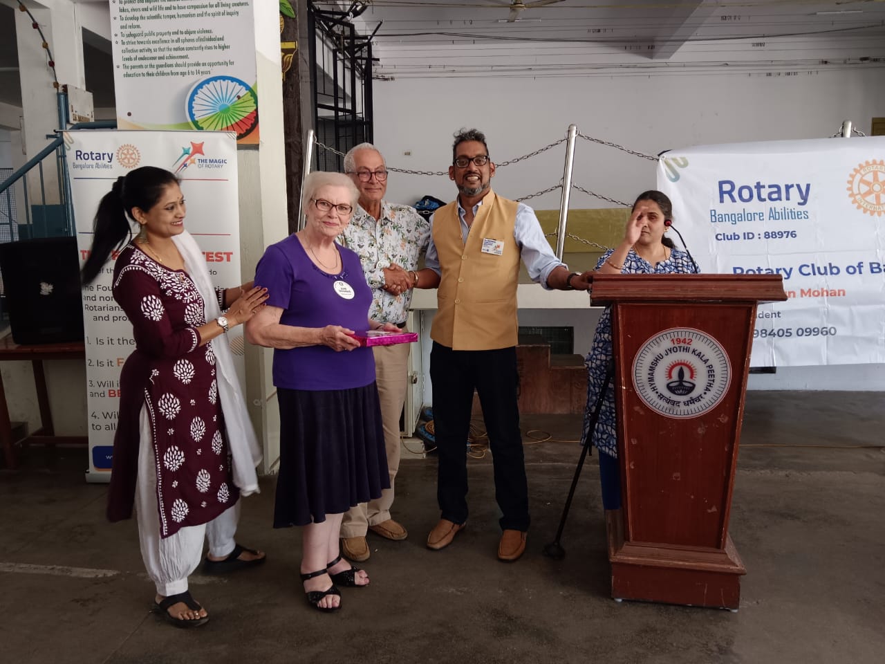 CHARTER DAY ,TREE PLANTATION, WHEELCHAIR AND CALIPER DONATION , FLAG EXCHANGE