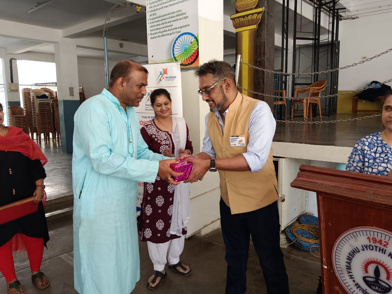 CHARTER DAY ,TREE PLANTATION, WHEELCHAIR AND CALIPER DONATION , FLAG EXCHANGE