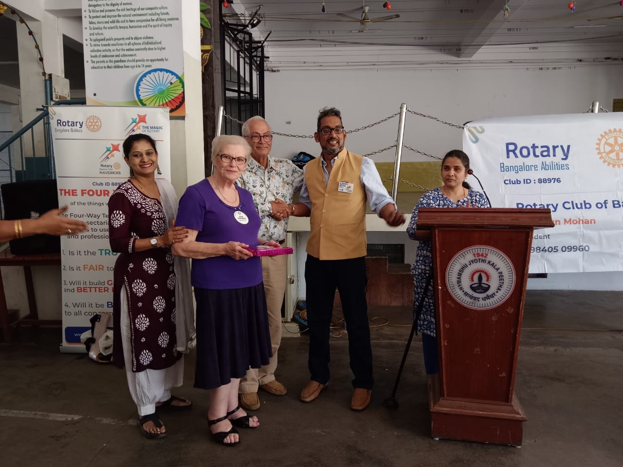 CHARTER DAY ,TREE PLANTATION, WHEELCHAIR AND CALIPER DONATION , FLAG EXCHANGE