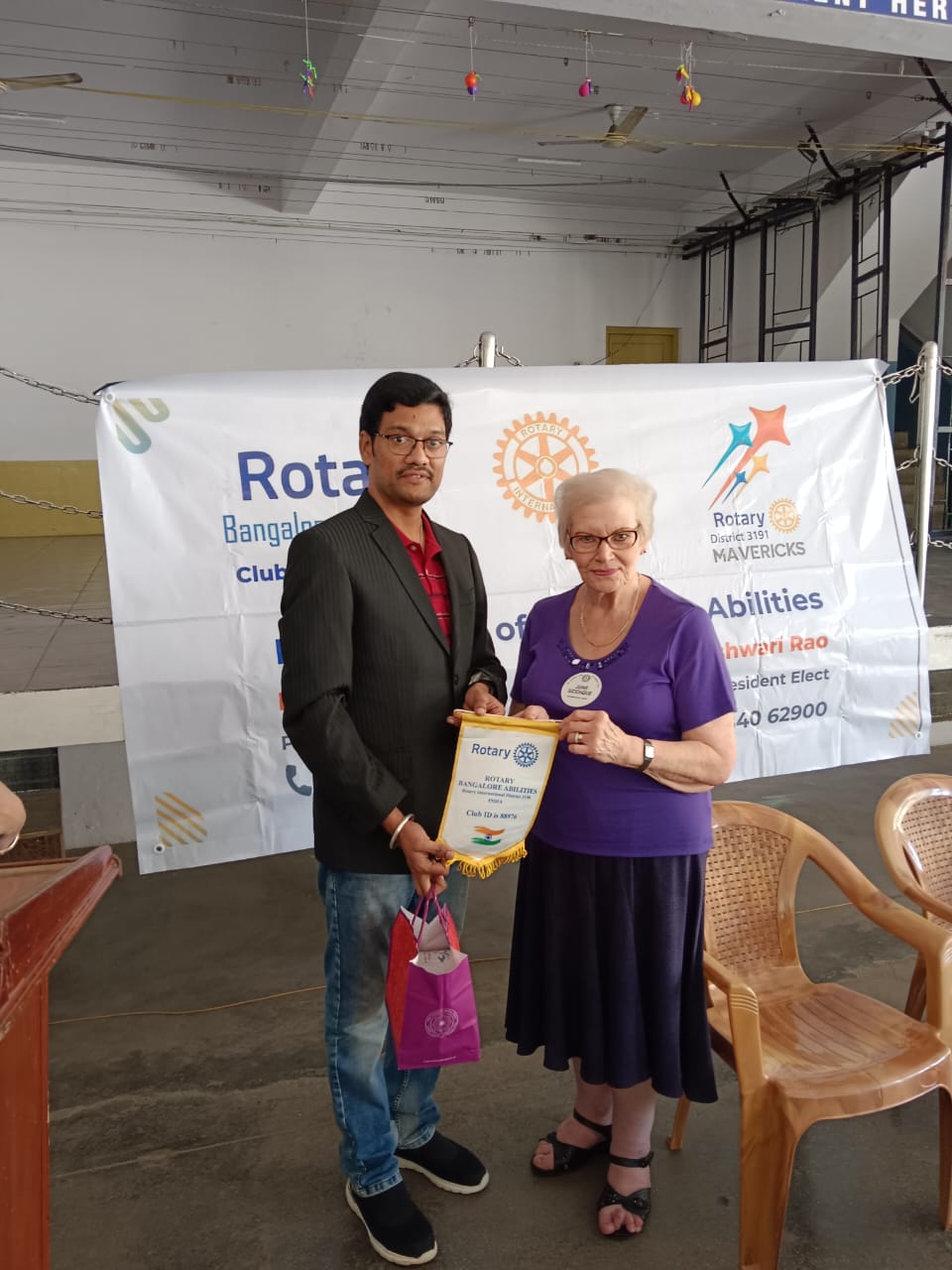CHARTER DAY ,TREE PLANTATION, WHEELCHAIR AND CALIPER DONATION , FLAG EXCHANGE