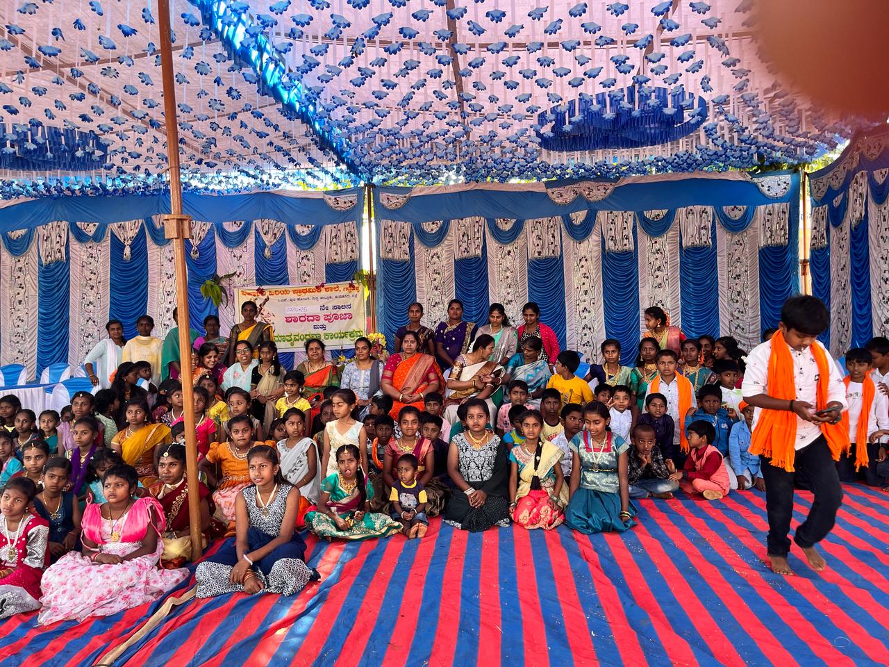 Donation of stationery for students of happy school.