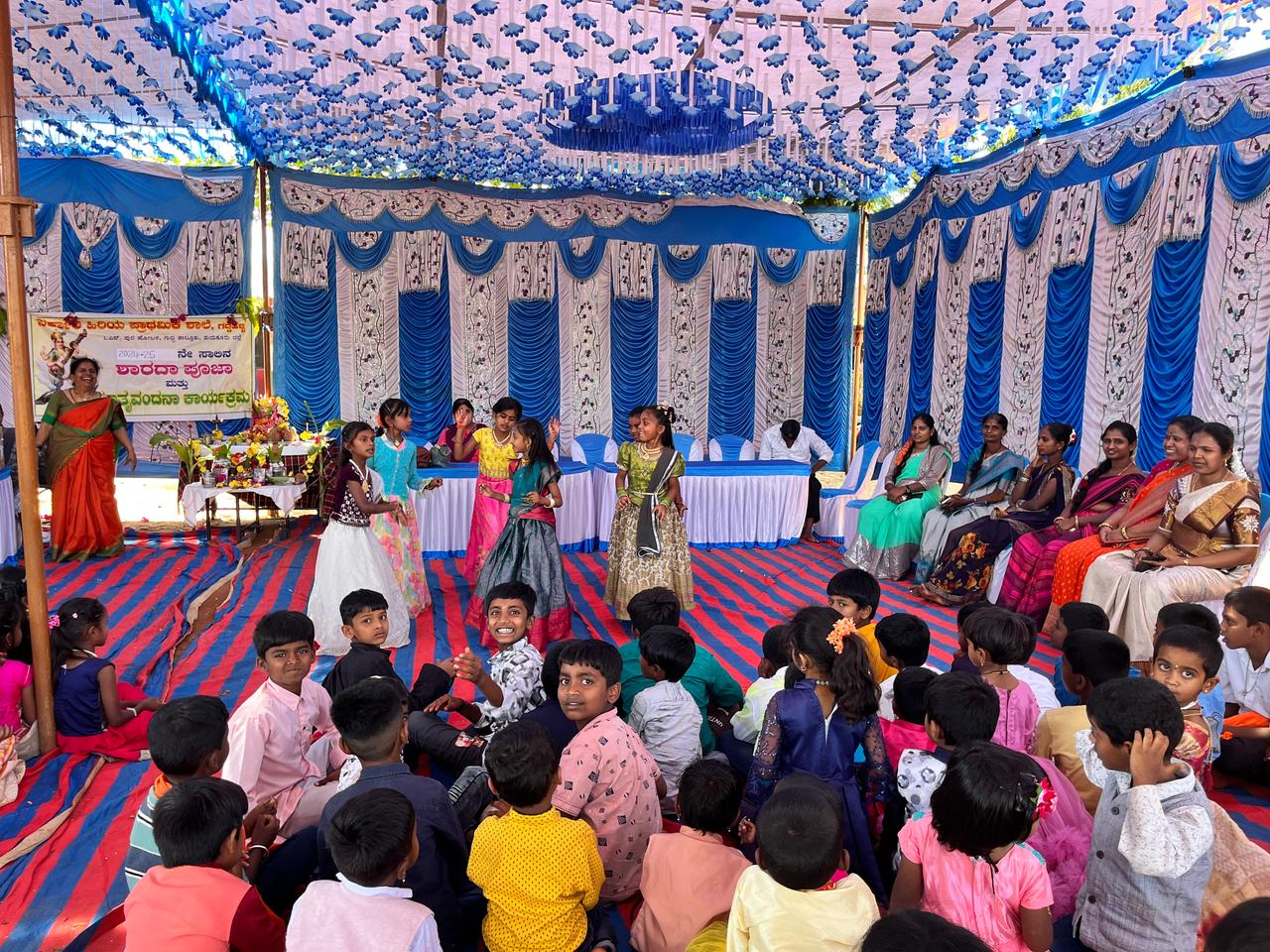 Donation of stationery for students of happy school.
